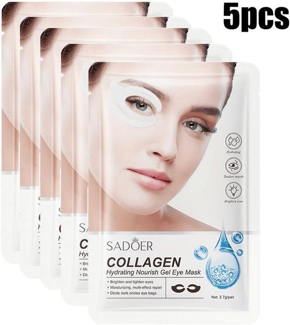 SADOER Collagen Hydrogel Hydrating Eye Mask, 5 Stk, Hyaluronsäure - Bild 1