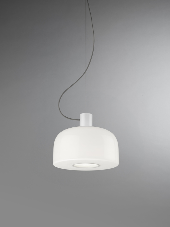 Flos Bellhop Glass Pendelleuchte in Weiß aus Glas und Metall mit E27 Fassung - Bild 2