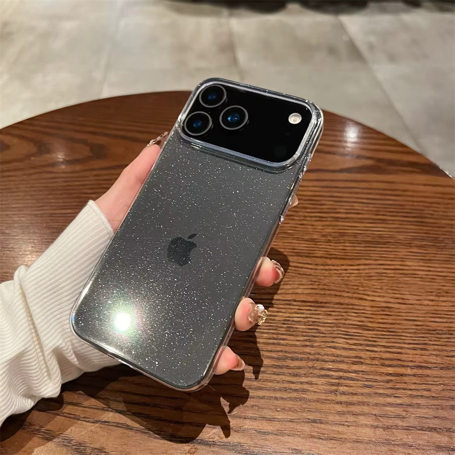 Transparente Bling-Glitzer Handyhülle für Apple iPhone 17, 16, 15, 14, 13, 12 Pro Max stoßfest mit glänzendem Design - Bild 4