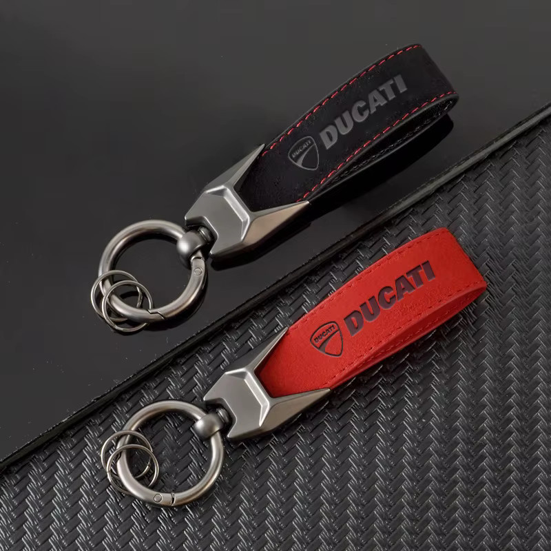 Ducati Schlüsselanhänger, Wildleder Leder, Unisex - Bild 1