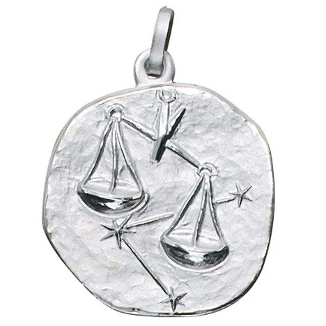 Colfem Anhänger Sternzeichen Waage, 925 Silber, matt, Unisex - Bild 1