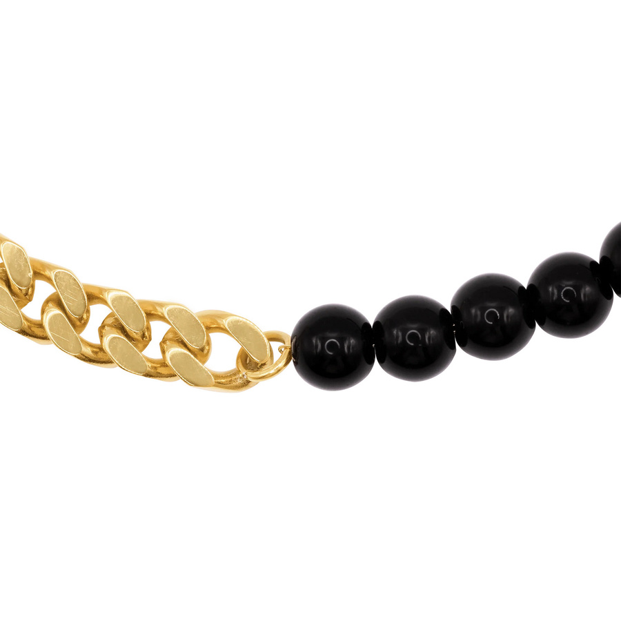 Vanez Kette, Edelstahl, Gold, Perle, Damen - Bild 1