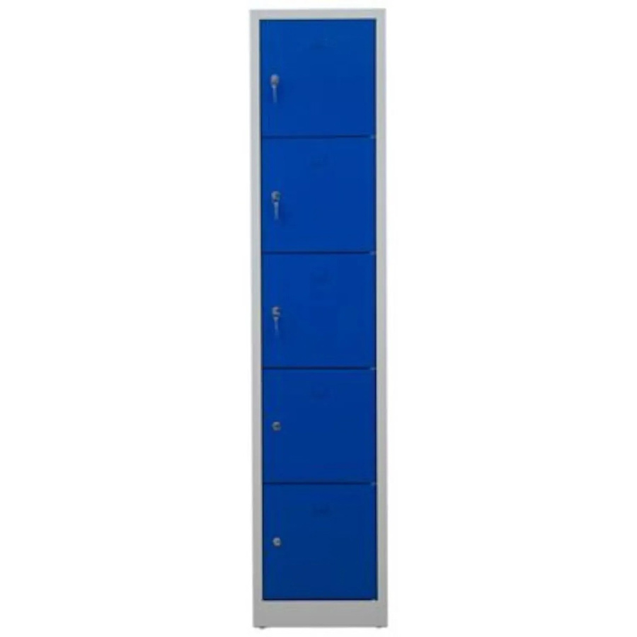PROREGAL Schließfachschrank Falcon Small aus Metall mit Zylinderschloss, Farbe Grau-Blau, H x B x T: 190 x 41 x 45 cm - Bild 2