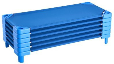 VEVOR Stapelbare Kinderreisebetten im 6er-Pack, Tragbare Kleinkind-Schlafmatratzen für Kita und Kindergarten, Farbe: Blau, B/T: 132,1 x 58,4 cm - Bild 1