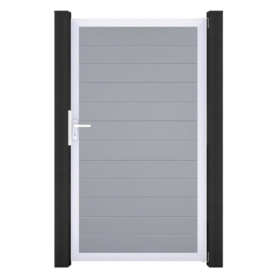 GroJa Tor Basicline 1-flg. Schmal Silbergrau B: 100 cm, H: 180 cm - Bild 2