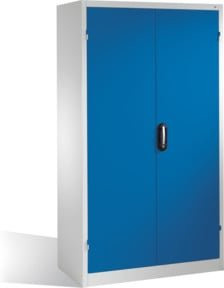 C+P Magazinschrank aus Stahl mit 83 Sichtlagerkästen und 3 Schubladen, Front Enzianblau, Korpus Lichtgrau, H: 195,0 cm, B: 110,0 cm, T: 53,5 cm - Bild 1