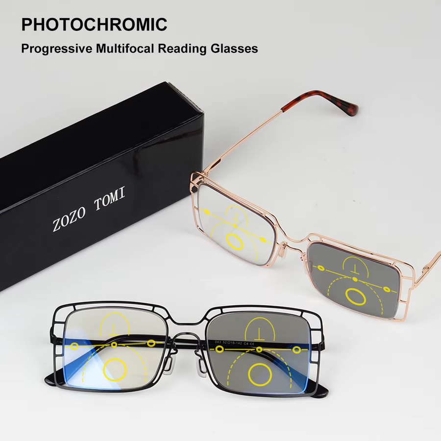 ZOZO TOMI Lesebrille, randlos, Metall, transparent, Unisex - Bild 2