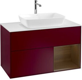 V&B Finion Waschtischunterschrank mit Wandbeleuchtung in Weiß, Breite: 100 cm - Bild 1