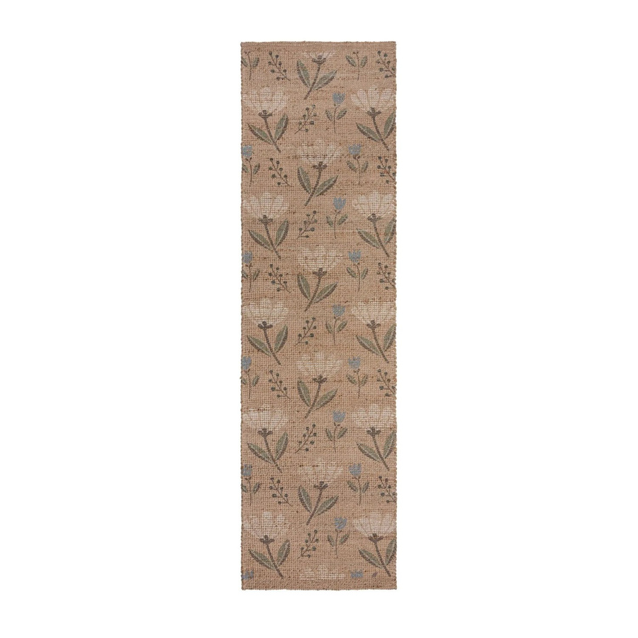 Flair Rugs Kurzflorteppich Arriana in Beige mit floralem und ethnischem Design, Breite: 60 cm, Länge: 230 cm - Bild 2