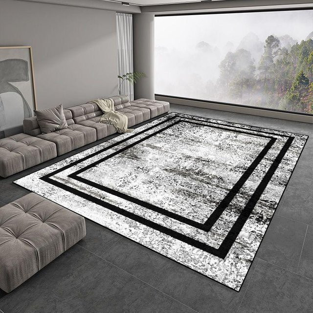 Karpetti Teppich in Grau, modern und weich, geometrisches Design, rutschfest und waschbar, B/T: 120 x 160 cm - Bild 1
