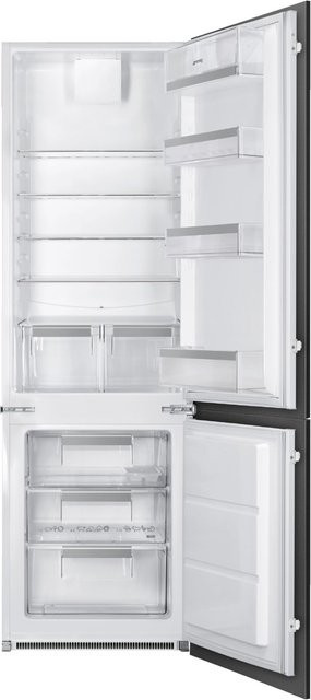 Smeg Einbau-Kühl-Gefrier-Kombination in Weiss mit automatischem Abtaugerät und umkehrbarer Tür - Bild 1