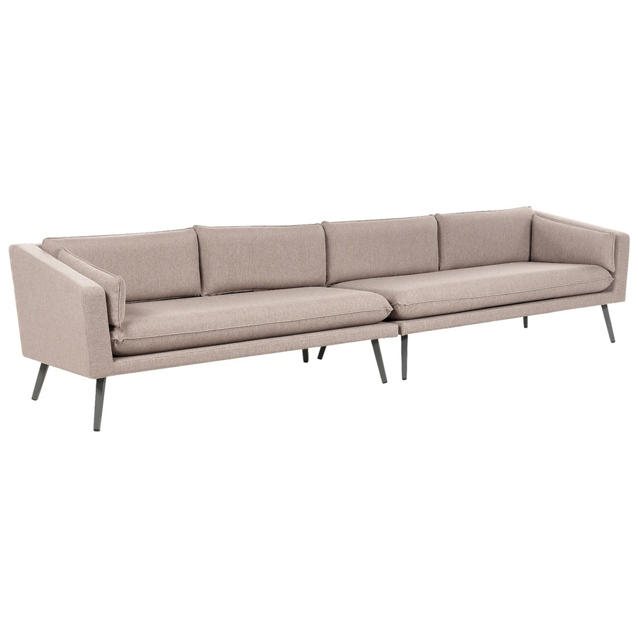 Beliani Gartensofa modern in Beige und Grau mit UV-beständigen Polstern, B/T/H: 320 x 76 x 70 cm - Bild 2