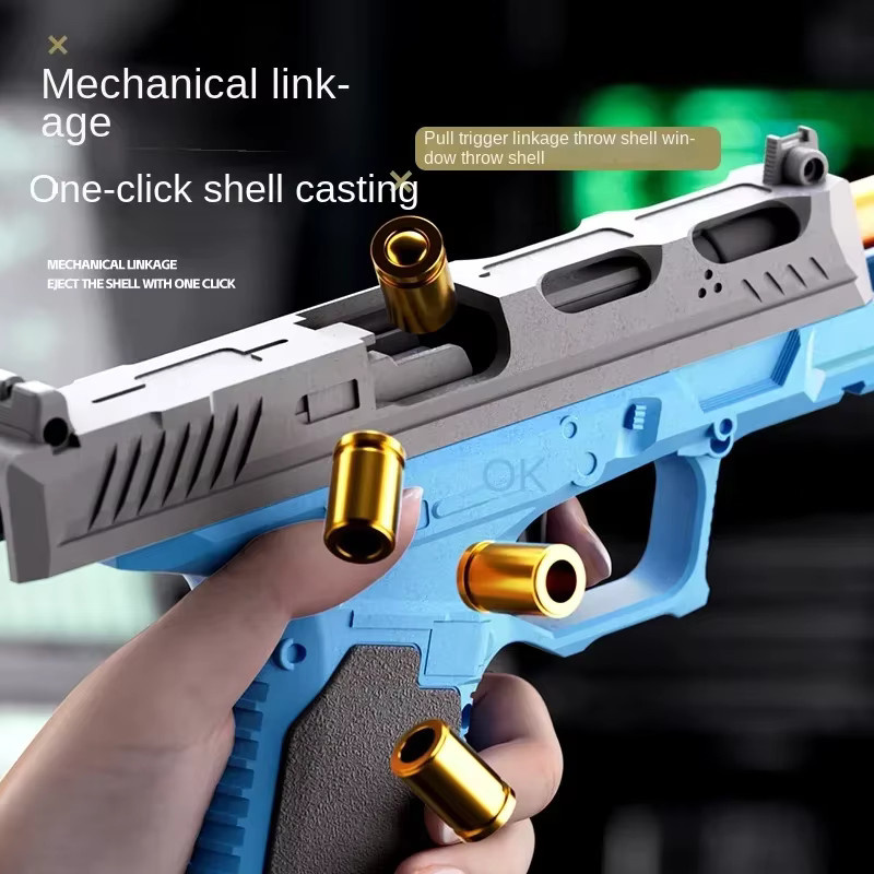 G17 Schießpistole Soft Bullet Spielzeugpistole, Blau - Bild 1