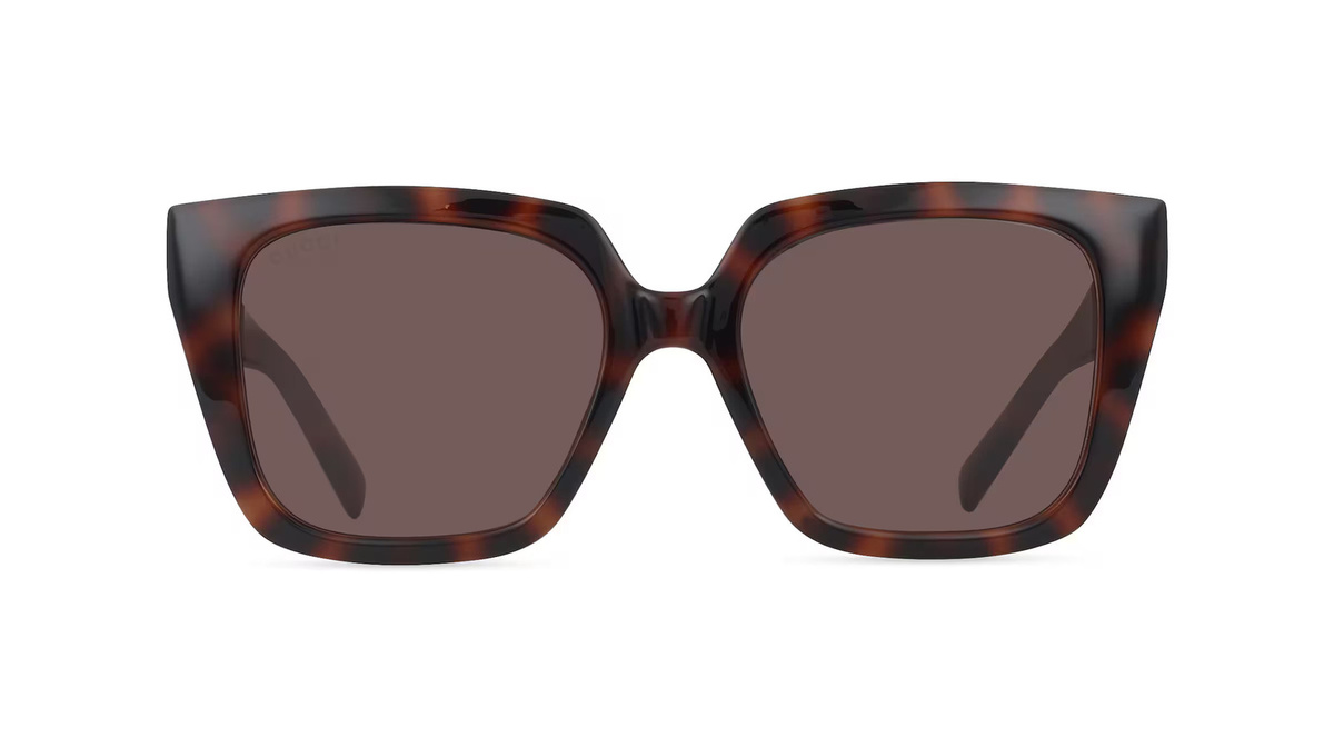 Gucci GG2102S Sonnenbrille Butterfly, Vollrand, Kunststoff, braun, Damen - Bild 1