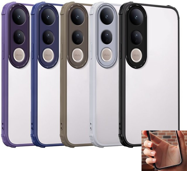 Stoßfeste Schutzhülle für Vivo V50 Lite 4G und Vivo V50lite 5G in Lila mit hartem Acryl-Rückenschutz - Bild 1
