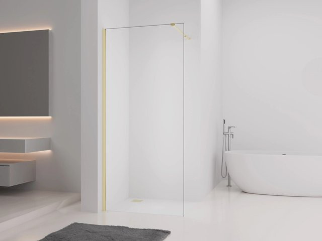 baliv Duschwand Walk-In DUK-120.180 in Gold, B: 90 cm, H: 200 cm, Glasstärke: 0,8 cm - Bild 1