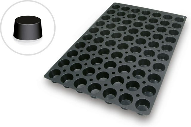 Schneider Silikonbackform für Mini Muffins, Schwarz, 40 ml, Höhe: 4,5 cm - Bild 1