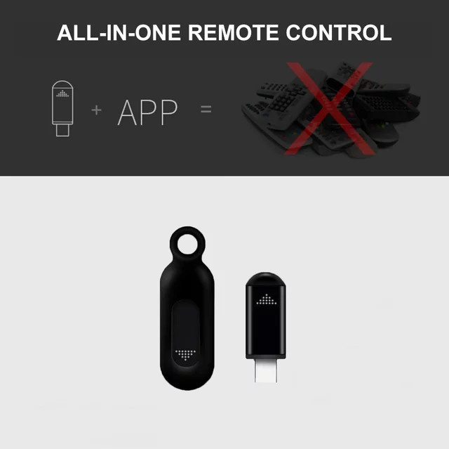 HOMEFISH USB-C IR-Blaster Universeller Infrarot-Fernbedienungsadapter für TV und Klimaanlage, Schwarz - Bild 1