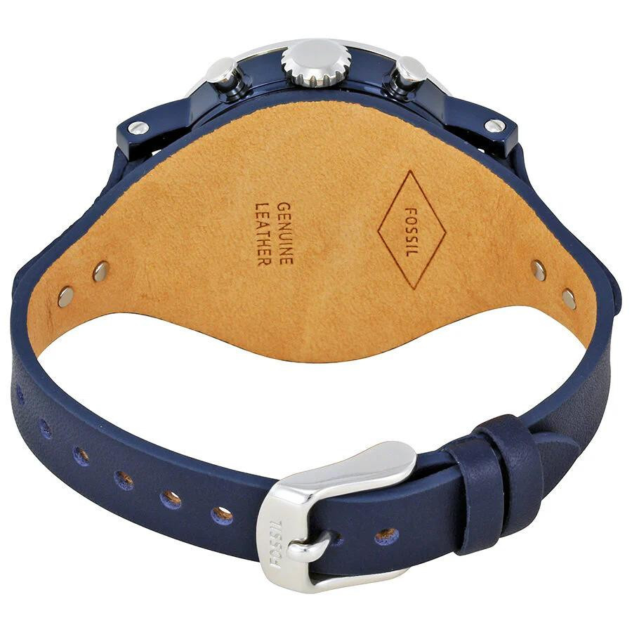 Fossil Chronograph Damenuhr, Quarz, Blau, Leder - Bild 3