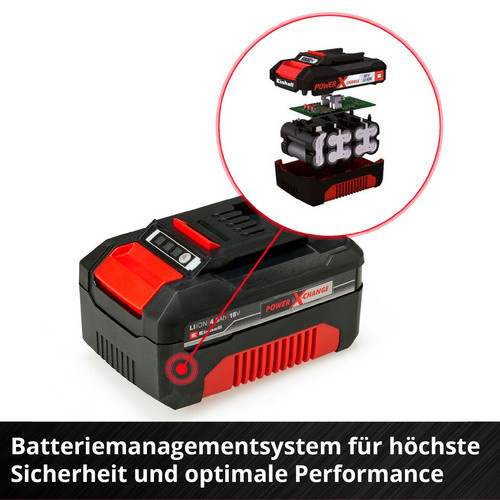 Einhell Power X-Change Akku PXC-Twinpack 2x 18 V 4 Ah Li-Ion in Rot/Schwarz - Bild 5