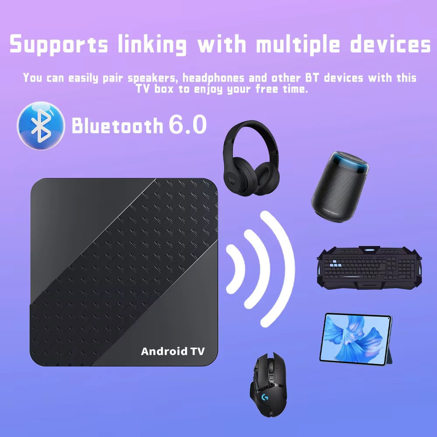 Smart Android 16 TV-Box X10 mit RK3518, Dual Wifi 5G/Wifi6, Google Assistant, Netflix und 8K Unterstützung in Schwarz - Bild 4