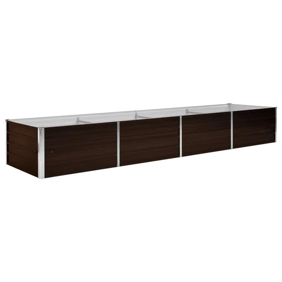 DELUKE Hochbeet OSKAR aus verzinktem Stahl in Braun, B/T/H: 320 x 80 x 45 cm - Bild 2