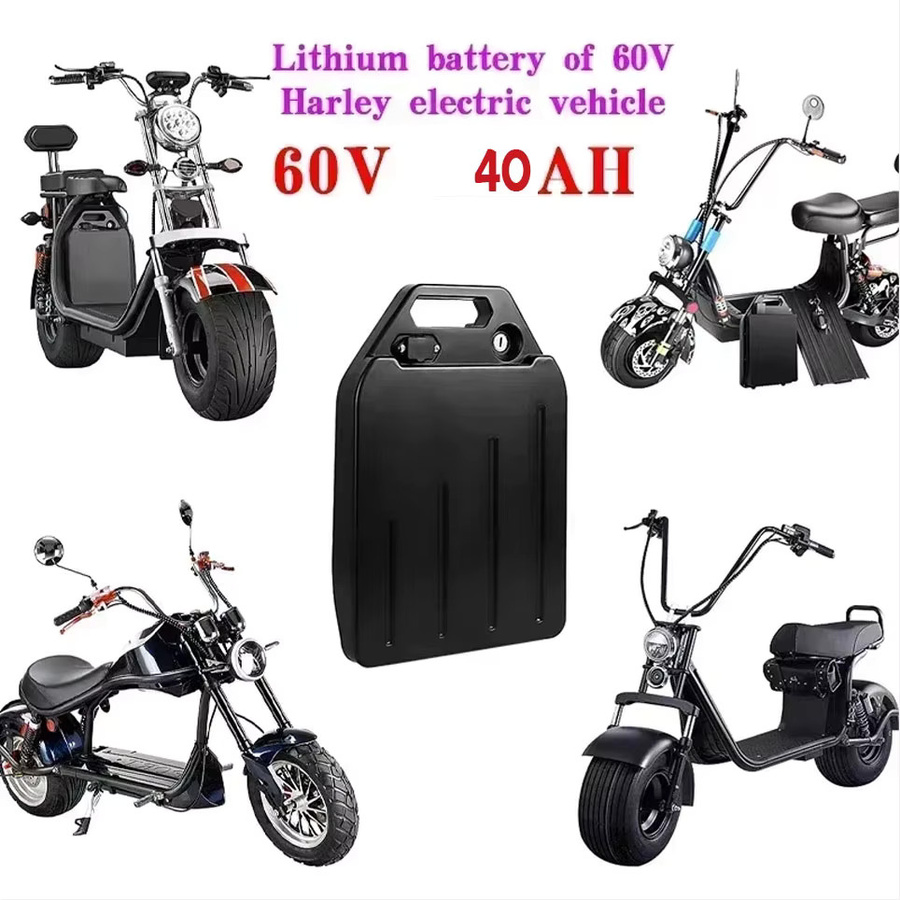 Lithium-Akkupack für Harley 60V 40Ah, 18650 Lithium-Ionen-Akku in Schwarz, geeignet für Motoren bis 3000W - Bild 2
