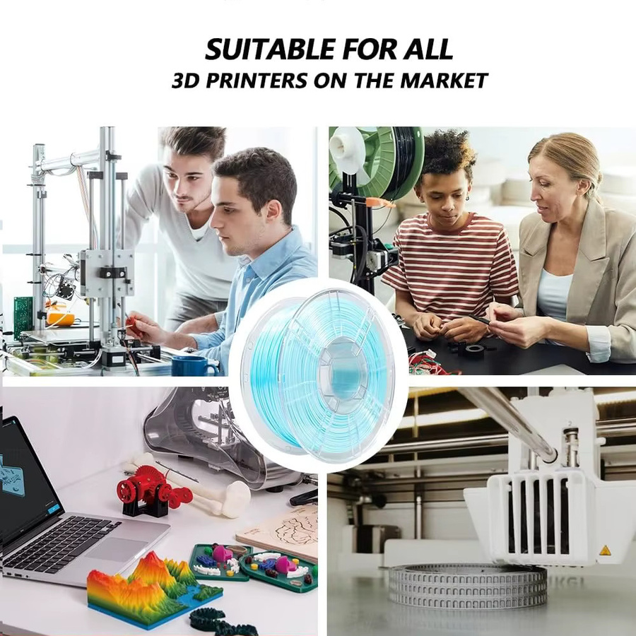 3D Maliang Farbwechsel-Filament PLA Seide 1,75 mm Blau Weiß Farbverlauf für FDM 3D-Drucker - Bild 3