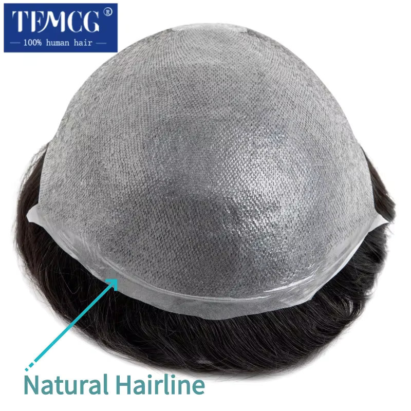 Herren-Haarprothese aus Remy-Echthaar, 0,02-0,03 mm dünne Haut - Bild 3