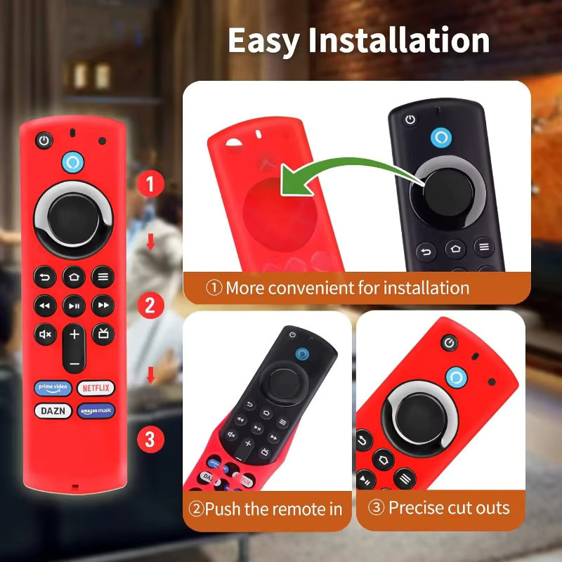 Silikon-Schutzhülle für Amazon Fire TV Stick 4K MAX/4K Fernbedienung in Weiß, sturzsicher und staubgeschützt - Bild 6