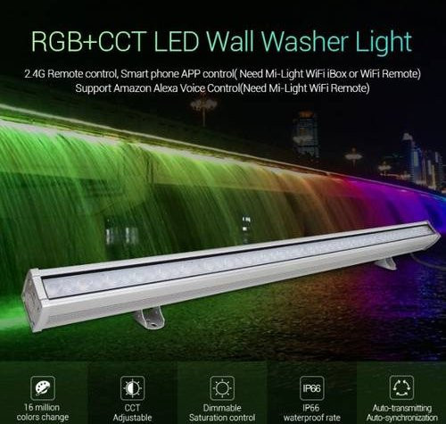 SYNERGY 21 LED Wallwasher 48W RGB+CCT IP66 Multicolor White Milight Miboxer Floodlight Bar - Bild 1