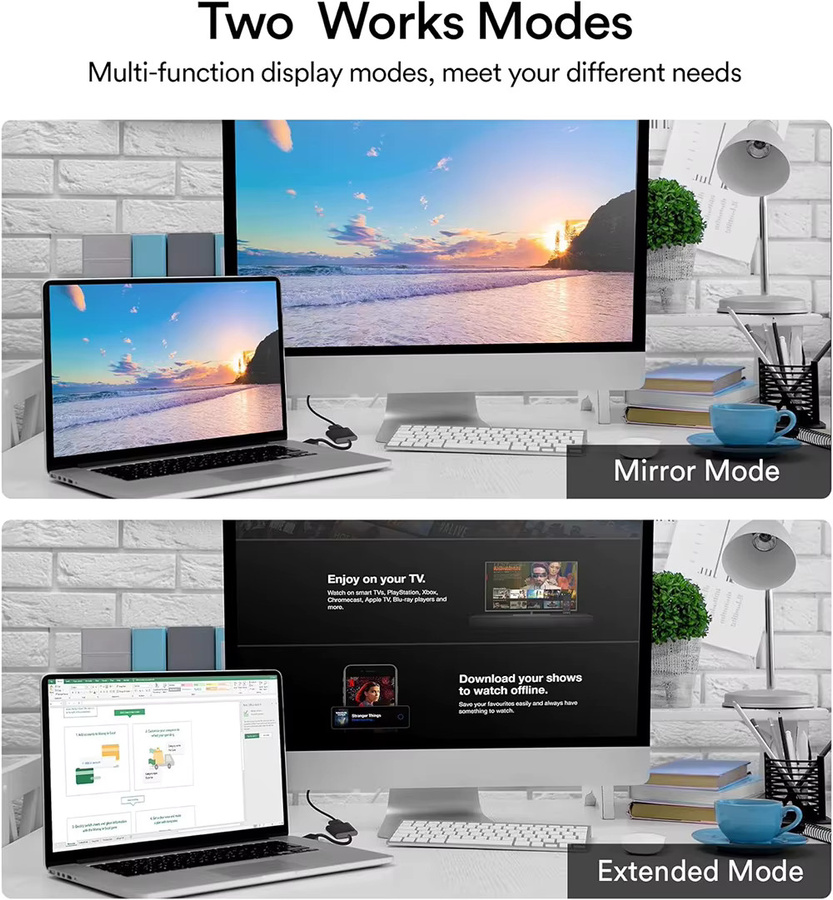 Hdmatters DisplayPort zu VGA Adapter Kabel in Schwarz für 1080p Auflösung - Bild 3