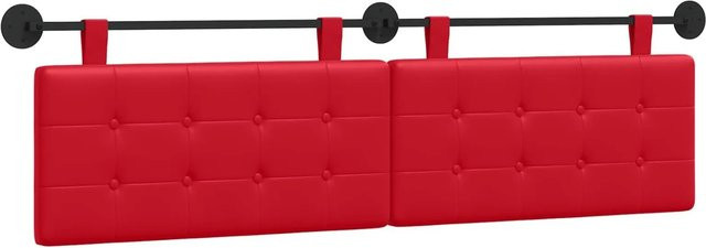 vidaXL Wandmontiertes Polsterpaneel aus Kunstleder in Rot, B/H: 170 x 55 cm - Bild 1