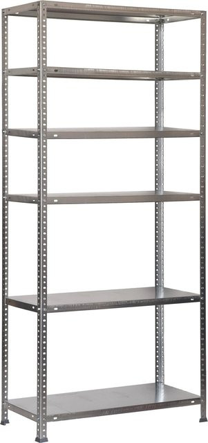 PROREGAL Schraubregal Panda Tall in Silber, 6 Fachböden, H x B x T: 200 x 90 x 40 cm - Bild 1
