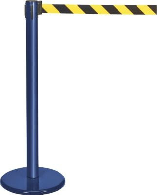 Guidesystems Gurtpfosten aus Metall in Blau mit schwarz-gelbem Gurt - Bild 1