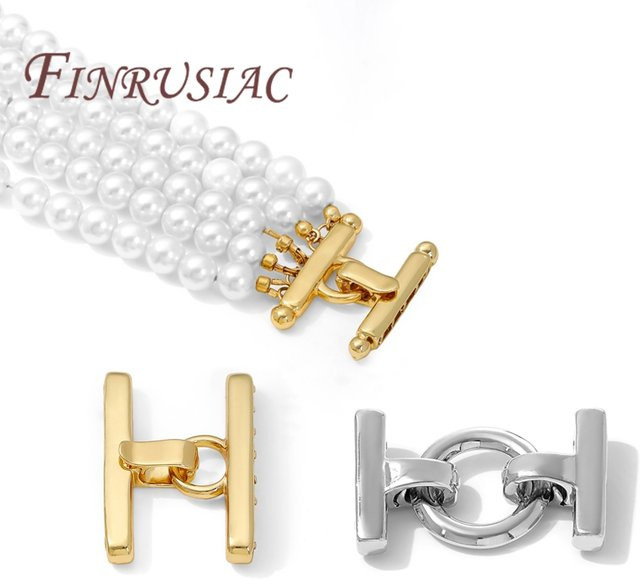 FINRUSIAC Perlenverschlüsse, 18 Karat vergoldet, Gold, Perle - Bild 1