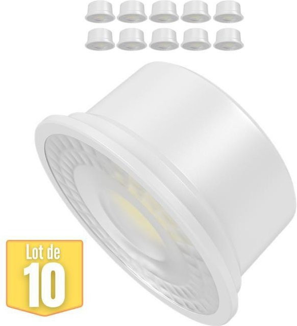 Set mit 10 LED-Modulen für Einbauspots GU10 und MR16, 5W, 380lm, 6500K Kaltweiß, 38 Grad Abstrahlwinkel, Weiß - Bild 1