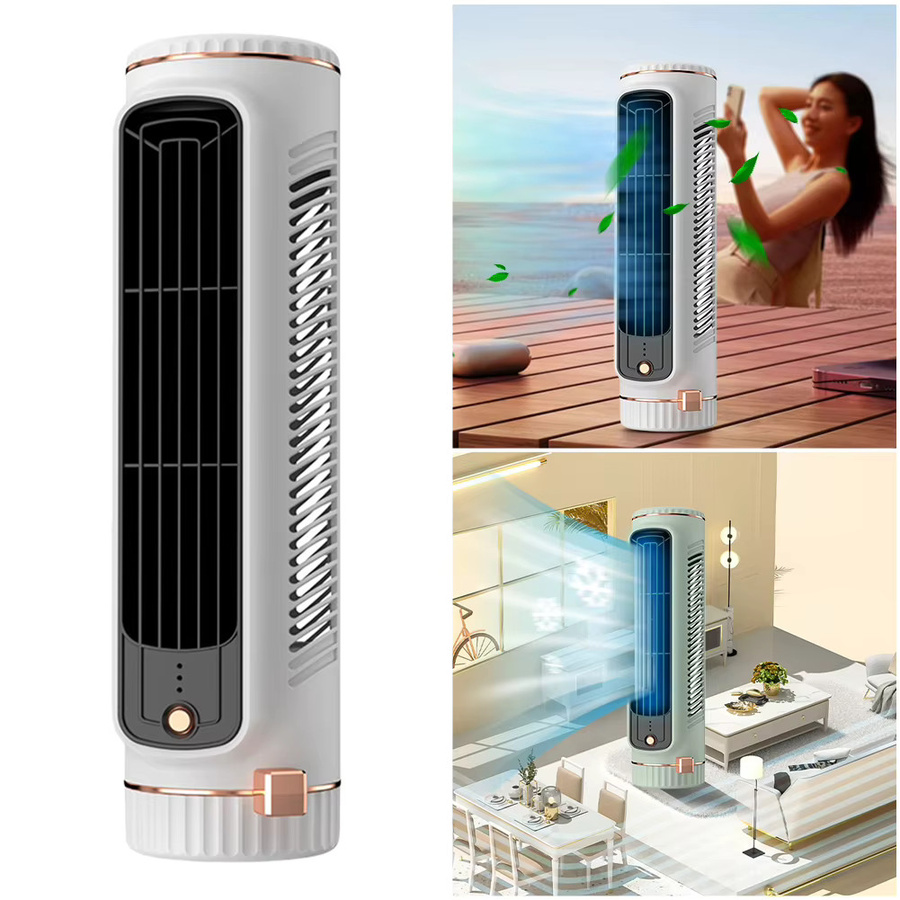APWIKOGER Wiederaufladbarer Luftkühler zur Wandmontage, Leiser vertikaler Turmventilator in Weiß - Bild 5