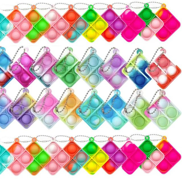 Fashnics Mini Schlüsselanhänger Fidget Spielzeug, blue, 10-50 Stück - Bild 1