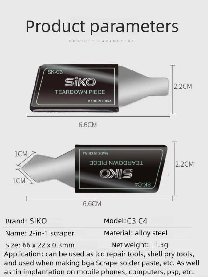 SiKO 3er-Set Multifunktionales Teardown-Werkzeug zur Demontage von LCD-LED-Bildschirmen und für die elektronische Wartung - Bild 3