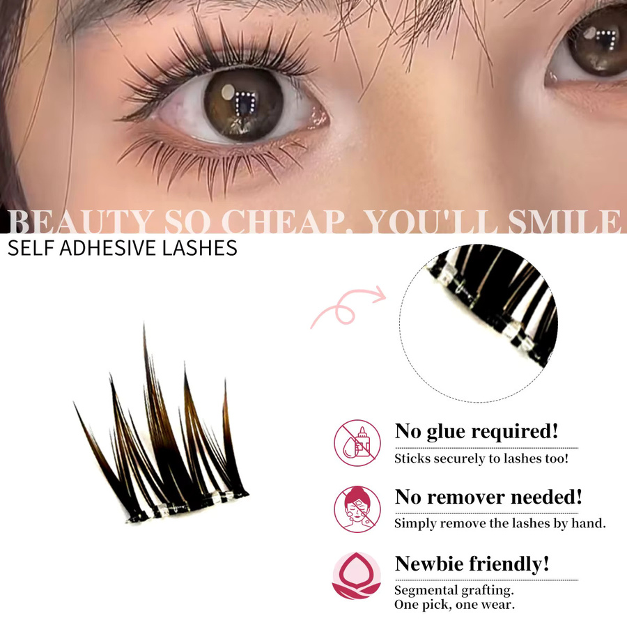 CNDK Magnetische Wimpern, 72-Cluster, natürlich, Unisex - Bild 2