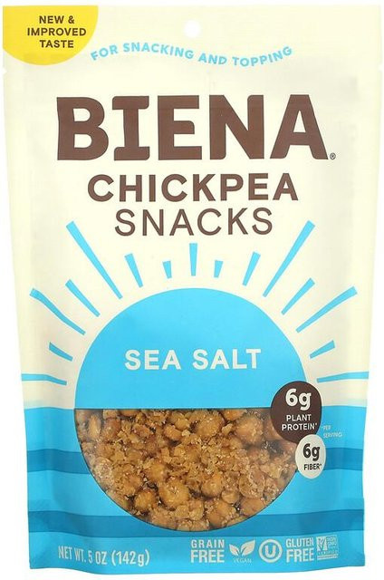 Biena Kichererbsen-Snacks Meersalz kaltgepress vegan 142 g - Bild 1
