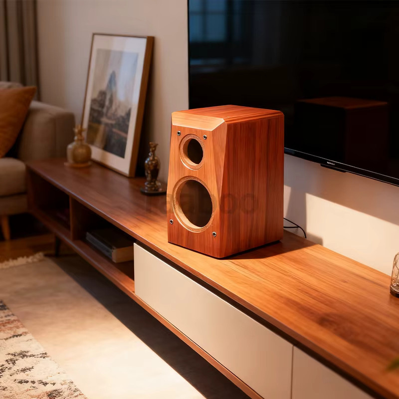 Branwish Lautsprecher Gehäuse aus Holz in Braun, 6,5 Zoll HiFi Lautsprecher Box mit 7,5 cm Innendurchmesser und 25 mm sowie 18 mm Materialstärke - Bild 2