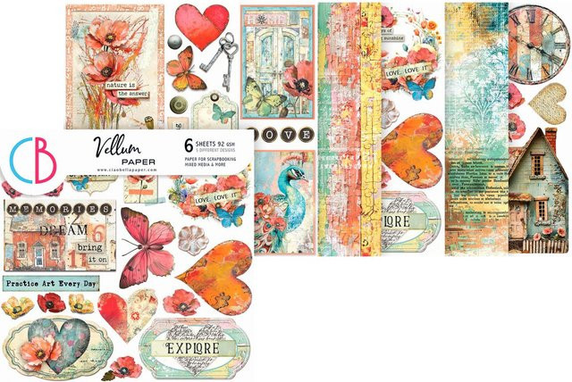 Ciao Bella Vellum Paper Majestic Dream in Transparent Multicolor - Bild 1