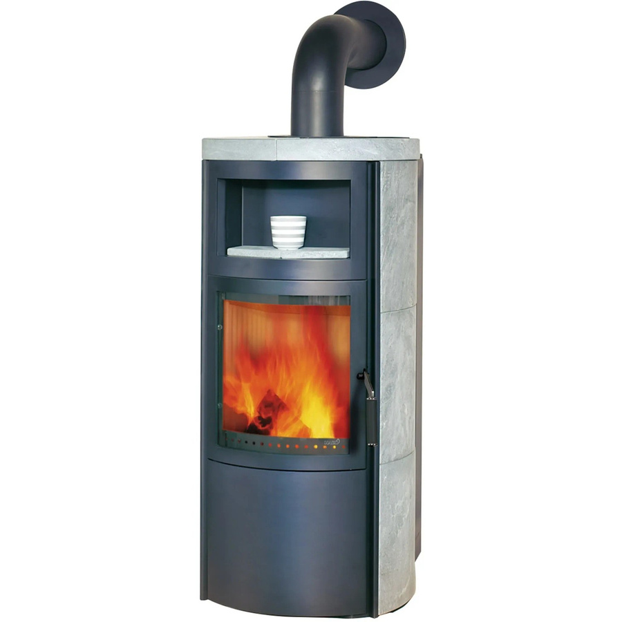 Hark Kaminofen Vito WW GT ECOplus in Grau mit Naturstein, 14 kW, wasserführend - Bild 2