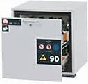 asecos Sicherheitsunterbauschrank Typ 90 UB-S-90 mit Schublade, Lichtgrau, B: 59,3 cm, T: 57,4 cm, H: 60,0 cm - Bild 1