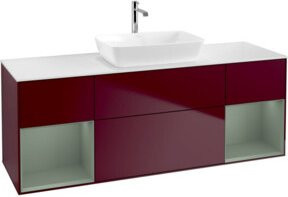 V&B Waschtischunterschrank Finion mit Wandbeleuchtung in Weiß, B/T/H: 160 x 50,1 x 50,1 cm - Bild 1