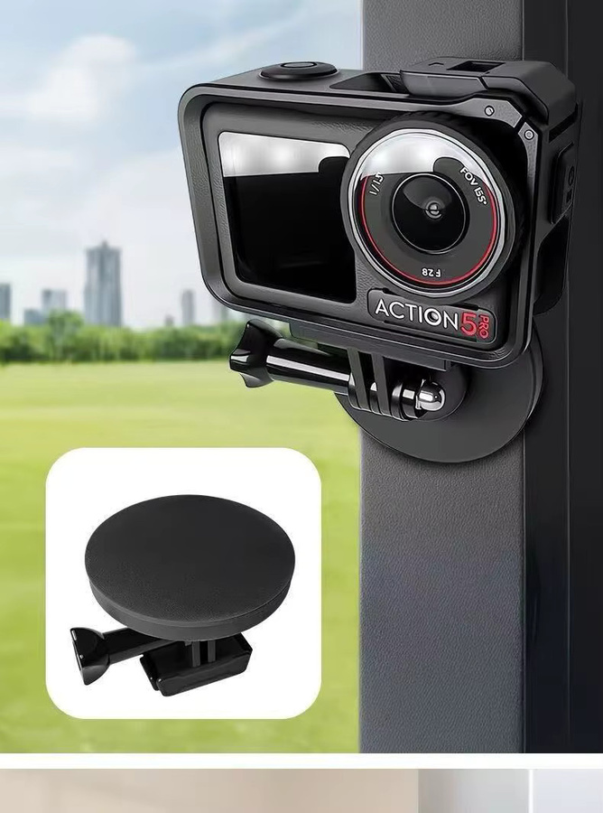 Magnetische Gimbita-Halterung mit Auto-Magnetfuß für GoPro Action 6, GoPro Action 5 Pro und DJI Pocket 3 in Schwarz - Bild 2