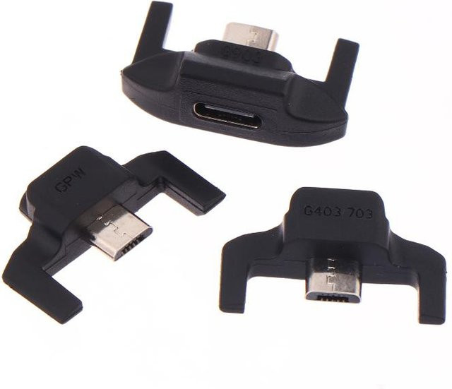 CHENJ Micro USB zu Typ C Konvertierungsadapter in Schwarz für Logitech GPW, G903, G502 und G703 Wireless Gaming Mäuse Ersatzteil - Bild 1