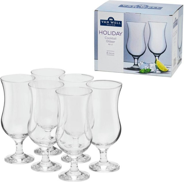 van Well Cocktail-Glas Holiday transparent 460 ml 6er Pack - Bild 1